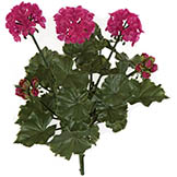 17 inch Artificial Outdoor Beauty Geranium Bush: Unpotted