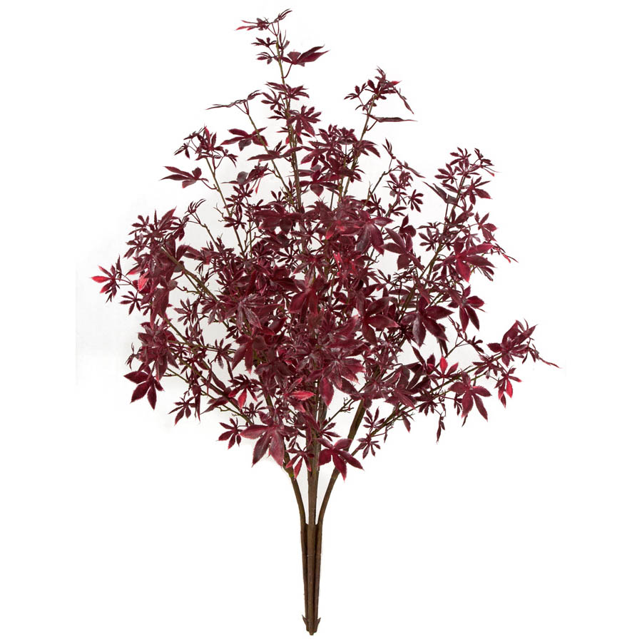 48 Inch Outdoor Artificial Burgundy Maple Bush