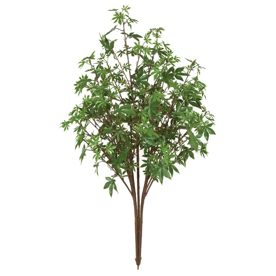 48 Inch Outdoor Artificial Green Maple Bush
