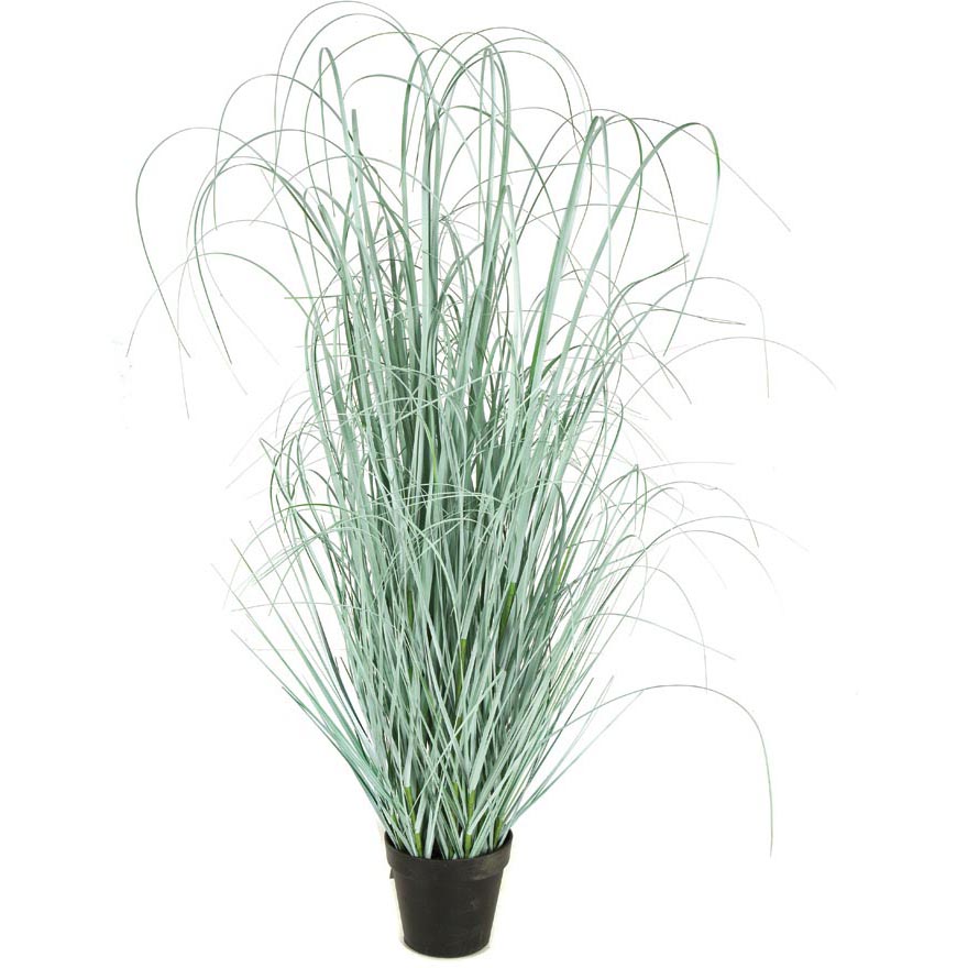 35 inch Light Green Fire Retardant PVC Onion Grass: Potted (Set of 2)