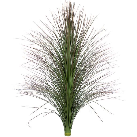 36 inch Green/Brown Fire Retardant PVC Onion Grass (Set of 6)