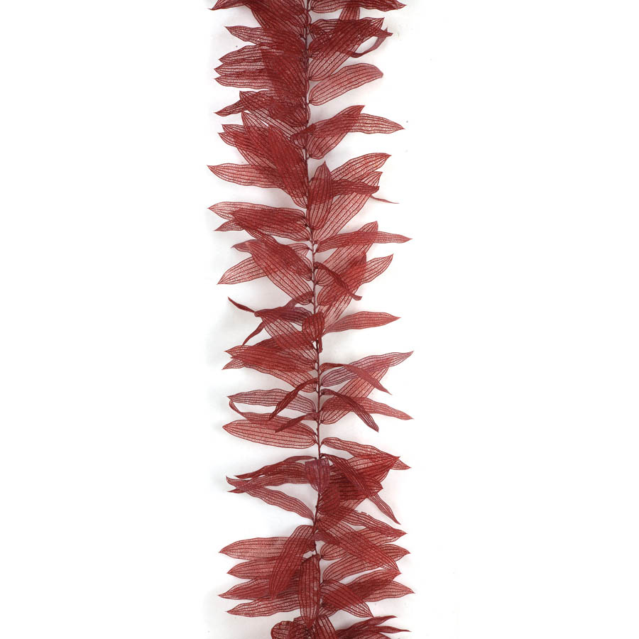 9 foot Outdoor Rust/Red Lace Leaf Garland