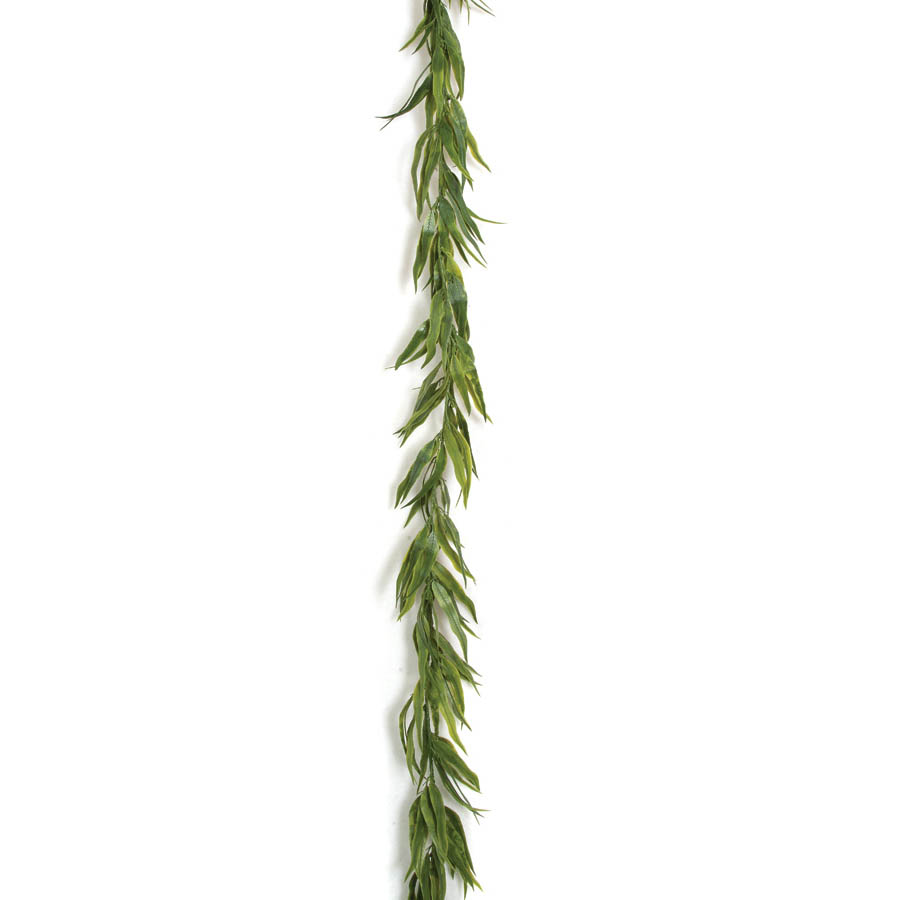 9 foot Artificial Outdoor Green Willow Garland (Set of 2)