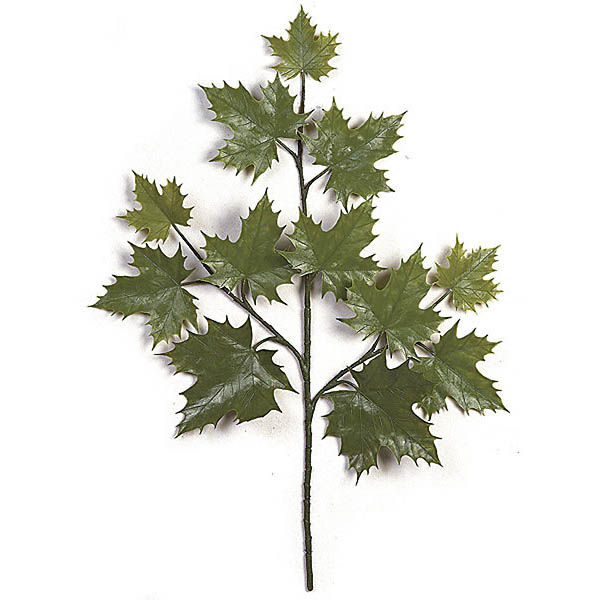 30 Inch Outdoor Artificial Green Sugar Maple Branch (set Of 12)