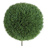 24 inch Plastic Cedar Ball Topiary: Steel Pole