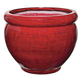 11 inch Red/Black Fiberglass Fishbowl: 12 inch Inside Dia.