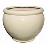 14.25 inch Cream Fiberglass Fishbowl: 15 inch Inside Dia.