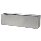 35.5 inch Silver Fiberglass Rectangle Planter