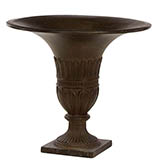 18 inch Brown Fiberglass Urn: 5 inch Inside Diameter