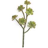 17 inch Artificial Green/Red Succulent Stem: Unpotted