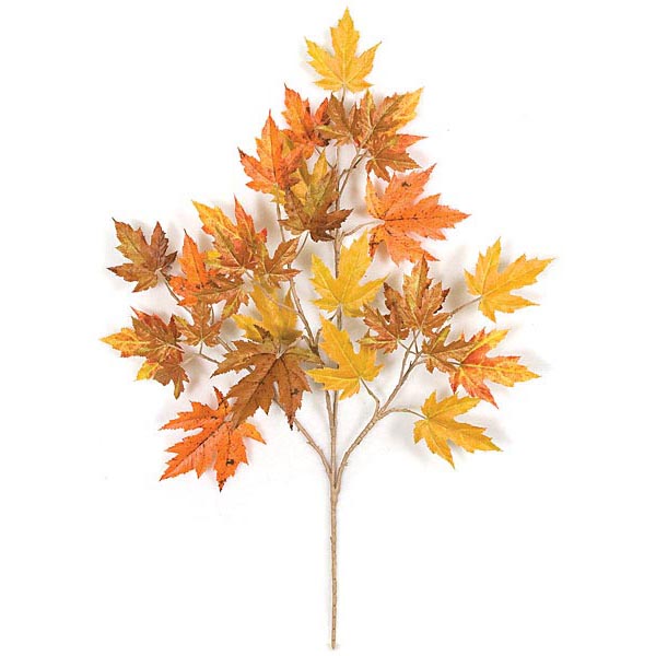 28 Inch Rust/orange Fire Retardant Rock Maple Branch (set Of 12)