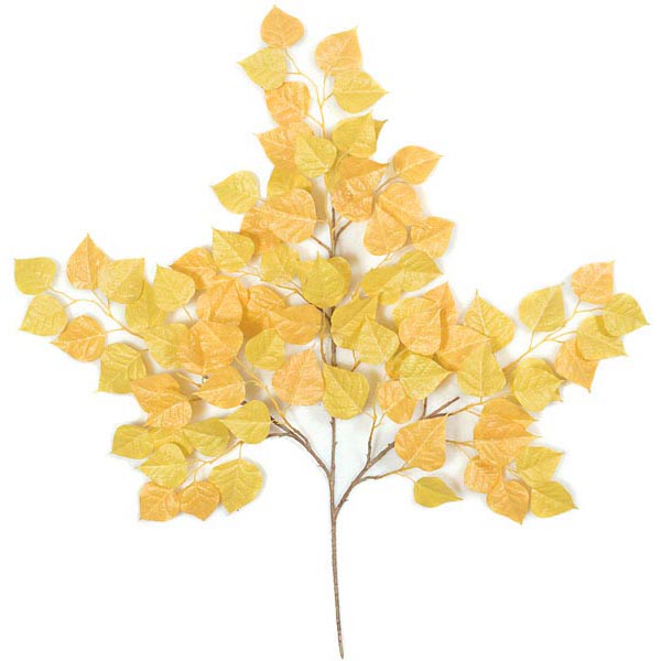 27 inch Yellow Fire Retardant Cottonwood Branch (Set of 12)