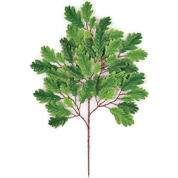 23 inch Green Fire Retardant Oak Branch (Set of 12)
