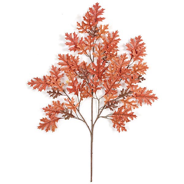 38 inch Orange Fire Retardant Pin Oak Branch (Set of 12)
