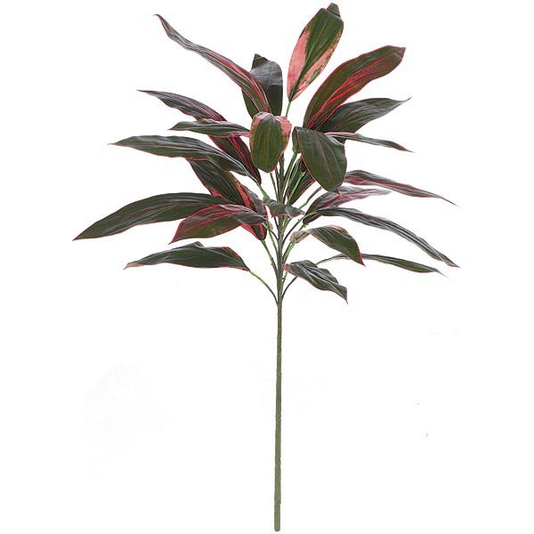 34 Inch Red/green Fire Retardant Cordyline Branch (set Of 12)