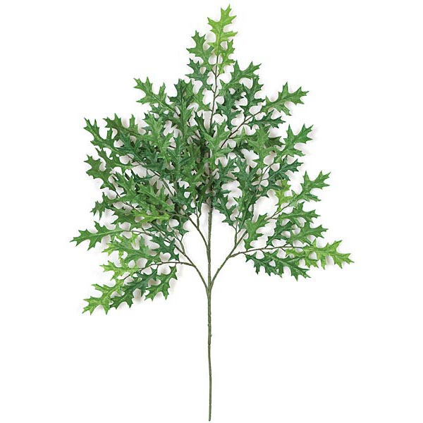 27 inch Green Fire Retardant Pin Oak Branch (Set of 12)