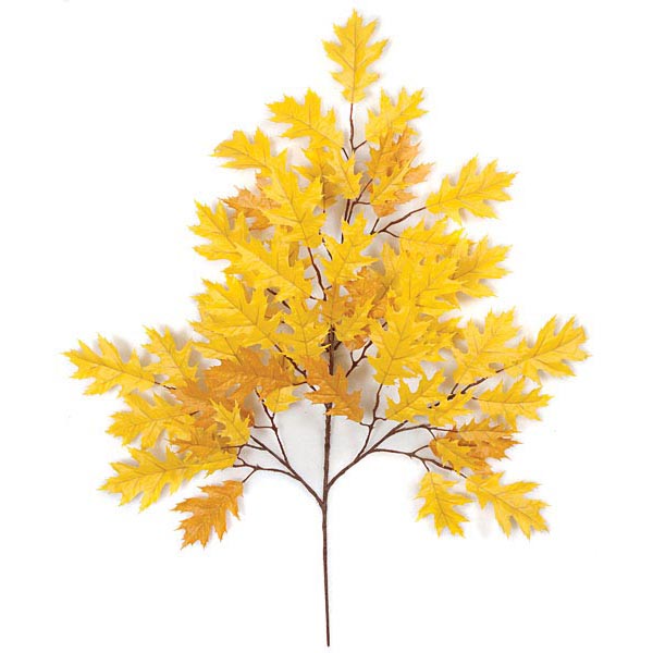 29 Inch Gold Fire Retardant Pin Oak Branch (set Of 12)