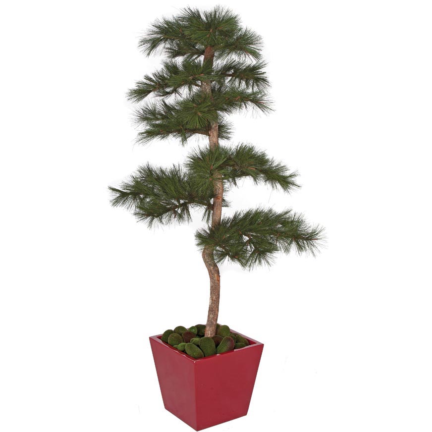 7 foot Fire Retardant PVC Pine Branch with Natural Trunk