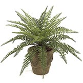 30W inch Artificial Outdoor Boston Fern: Unpotted