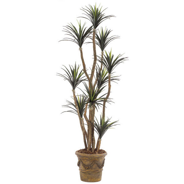 6.5 Foot Artificial Outdoor Liriope Tree: Potted