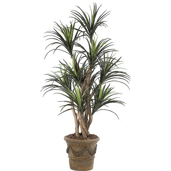 5 Foot Artificial Outdoor Liriope Tree: Potted