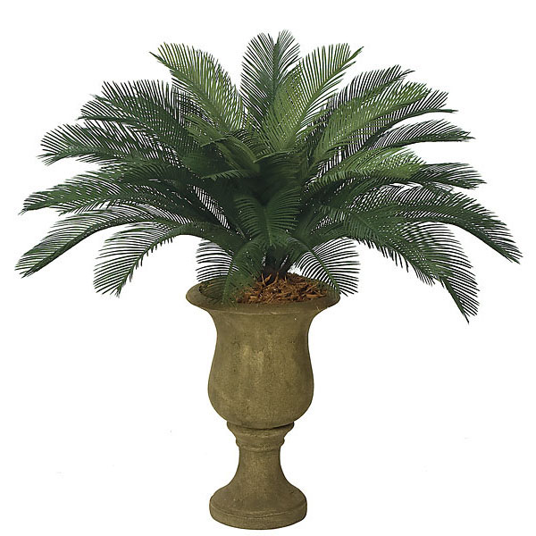 3 Foot Outdoor Artificial Cycas Palm Cluster With 36 Fronds