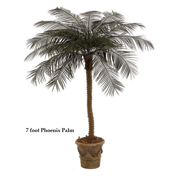 7 Foot Outdoor Artificial Phoenix Palm With 18 Fronds