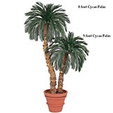 11 foot Artificial Outdoor Cycas Palm with 48 fronds: Single Trunk