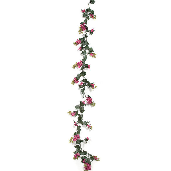 9.5 foot Outdoor Lavender/Fuchsia Bougainvillea Garland (Set of 2)