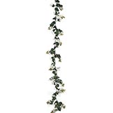 9.5 foot Outdoor Cream Bougainvillea Garland (Set of 2)