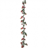 9.5 foot Outdoor Red Bougainvillea Garland (Set of 4)