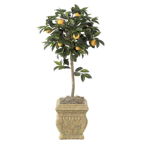 4.5 Foot Artificial Orange Tree: Potted