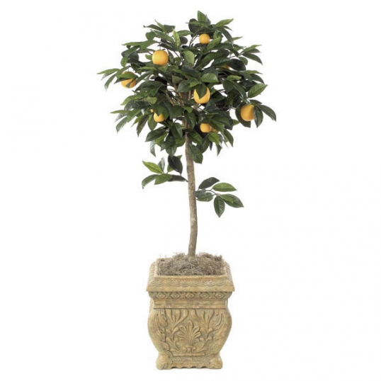 4.5 foot Artificial Orange Tree: Potted