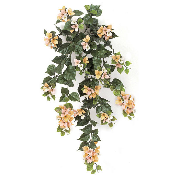 36 inch Artificial Outdoor Peach/Pink/Cream Bougainvillea: Unpotted