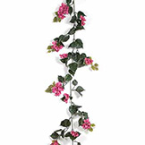 9.5 foot Outdoor Fuchsia Bougainvillea Garland (Set of 4)