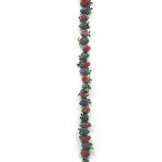 48 inch Sugared Raspberry Ice Garland (Set of 6)