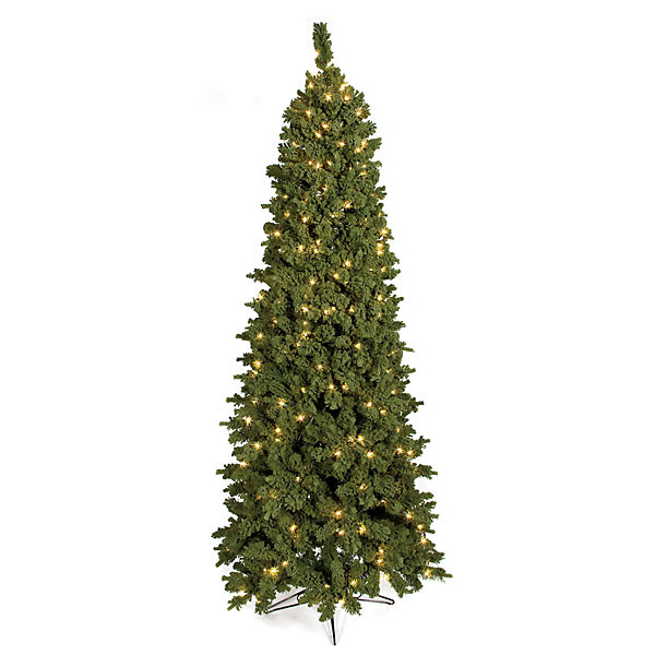 7.5 foot Slim Flocked Carlston Fir Tree: Clear Lights