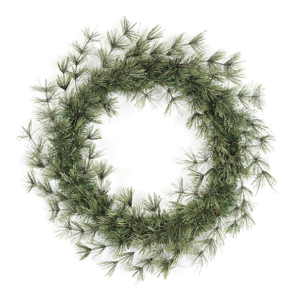 24 Inch Hard Needle Butte Pine Wreath (set Of 6)