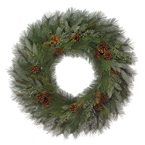 30 inch Mixed Pine Wreath with Bay Leaf & Incense Cedar C60710