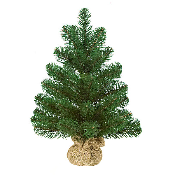 24 Inch Jersey Pine Tree In Burlap Base (set Of 4)