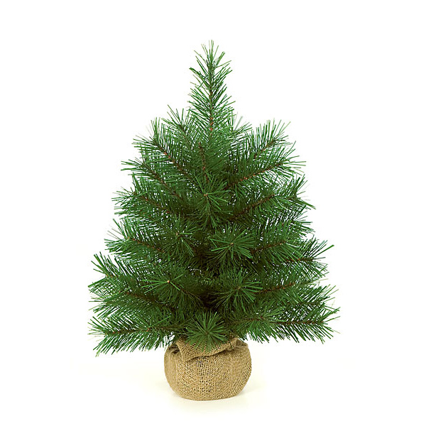 18 Inch Dwarf Pine Tree In Burlap Base: Unlit (set Of 6)
