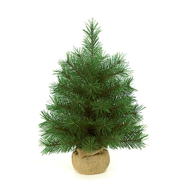 18 inch Dwarf Pine Tree in Burlap Base: Unlit (Set of 6)
