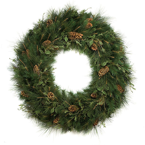 60 Inch Pe/pvc Mixed Sugar Pine Wreath