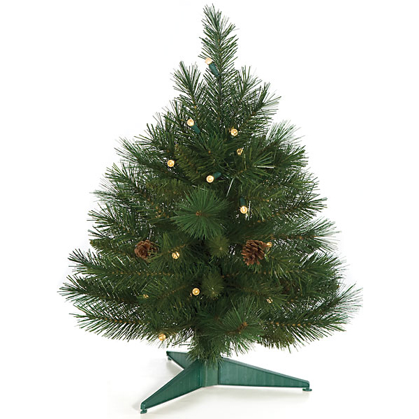 2 Foot Mixed Pine Tree: B/o G12 Leds (set Of 2)