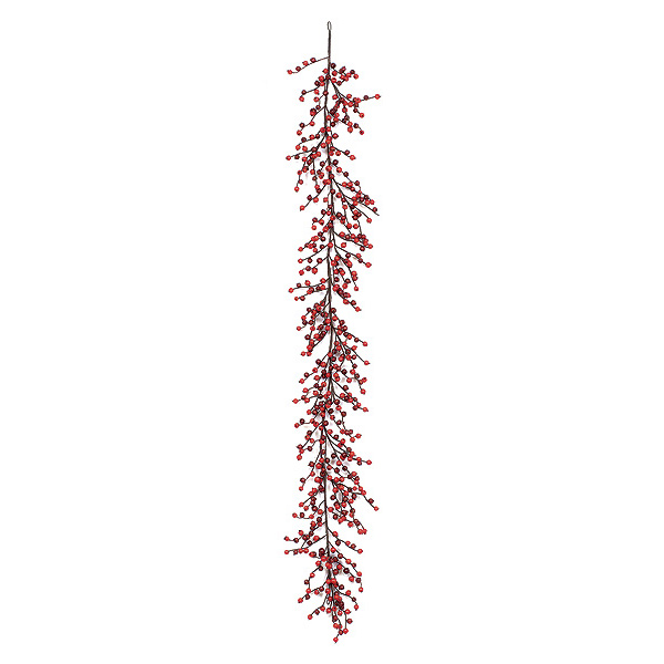 6 foot Red & Burgundy Wild Gooseberry Garland (Set of 2) - AGF2244 - Christmas Decorate your home or office interior with Christm sku AGF2244