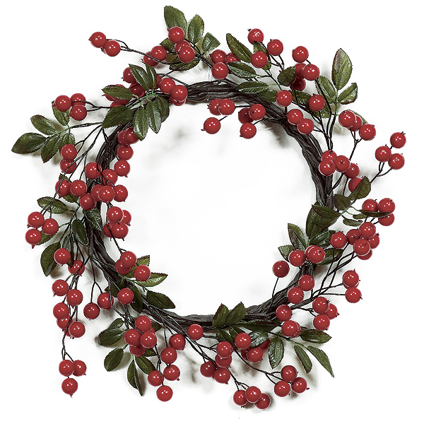 22 inch Fall Color Crabapple Wreath (Set of 3)