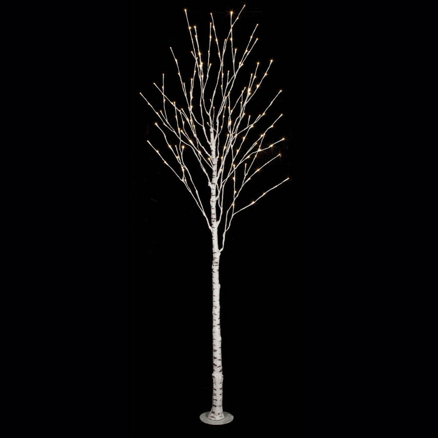 10 foot LED Birch Tree: White 5MM LEDs