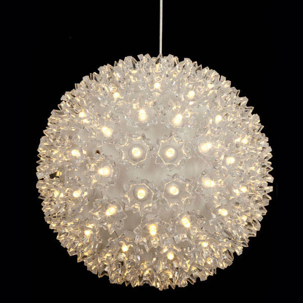 7.5 Inch Lighted Sphere: Clear 5mm Leds (set Of 2)