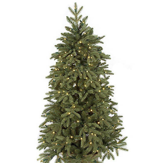 4.5 foot PE/PVC Blue Spruce Tree: Clear 5MM LEDs