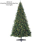 9 foot Full Winchester Pine Tree: Clear Lights
